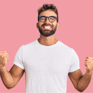 En man som er glad - neurfysioterapi.dk