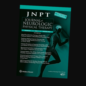 Forsiden på magasinet Journal of Neurologic Physical Therapy